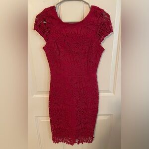 Lulus red lace dress
